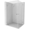 Mexen Lunar-B Duo 95 x 90 cm Swing Shower Enclosure, Transparent, Chrome - 832-095L-090P-01-00