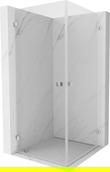 Mexen Lunar-B Duo hinged shower cabin 100 x 100 cm, transparent, chrome - 832-100L-100P-01-00
