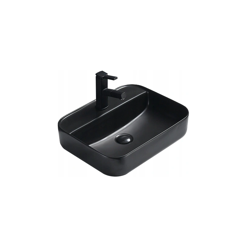 Mexen Alba countertop washbasin 50 x 40 cm, Black matt - 21955085