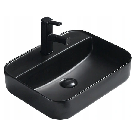 Mexen Alba countertop washbasin 50 x 40 cm, Black matt - 21955085