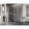 Mexen Lunar-B Duo Pivot Shower Enclosure 75 x 75 cm, transparent, white - 832-075L-075P-20-00