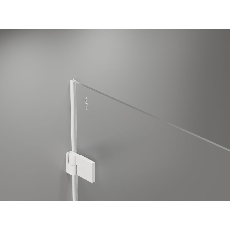 Mexen Lunar-B Duo Pivot Shower Enclosure 75 x 75 cm, transparent, white - 832-075L-075P-20-00