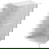Mexen Lunar-B Duo shower cabin hinged 90 x 75 cm, transparent, white - 832-090L-075P-20-00