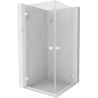 Mexen Lunar-B Duo pivot shower enclosure 80 x 80 cm, transparent, white - 832-080L-080P-20-00