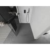 Mexen Kioto+ shower wall with Walk-in shelf 120 x 200 cm, transparent, black - 800-120-121-70-00