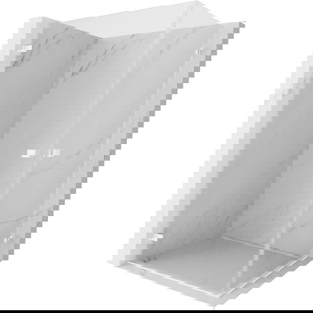 Mexen Lunar-B Duo hinged shower cabin 95 x 80 cm, transparent, white - 832-095L-080P-20-00