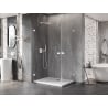Mexen Lunar-B Duo swing shower cabin 95 x 90 cm, transparent, white - 832-095L-090P-20-00