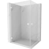 Mexen Lunar-B Duo 100 x 90 cm Hinged Shower Enclosure, Transparent, White - 832-100L-090P-20-00