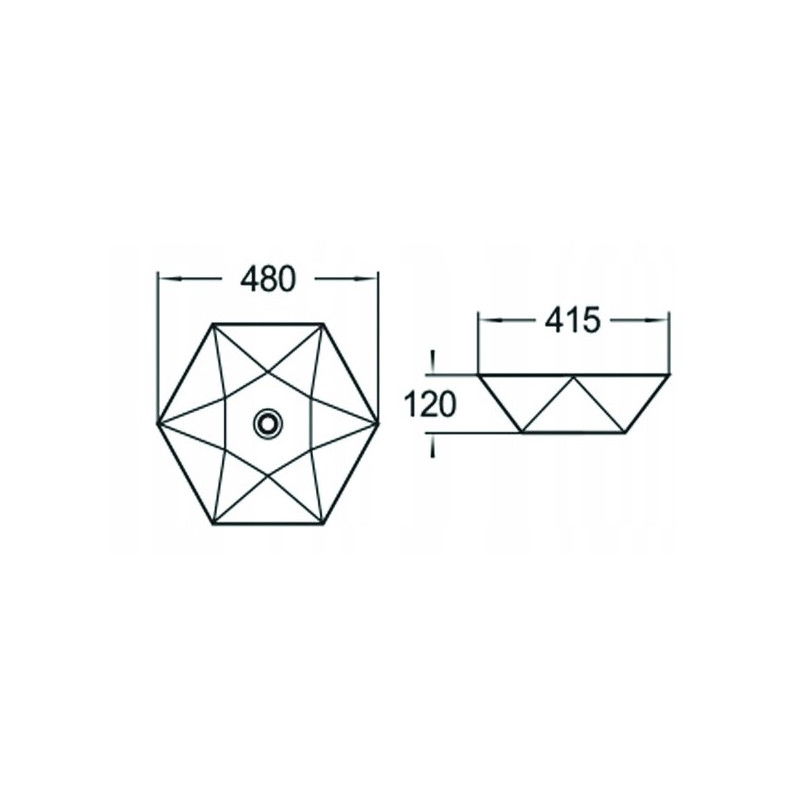 Mexen Mery countertop washbasin 48 x 41 cm, white - 21984800