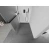 Mexen Kioto+ shower wall with Walk-in shelf 90 x 200 cm, frost, black - 800-090-121-70-30