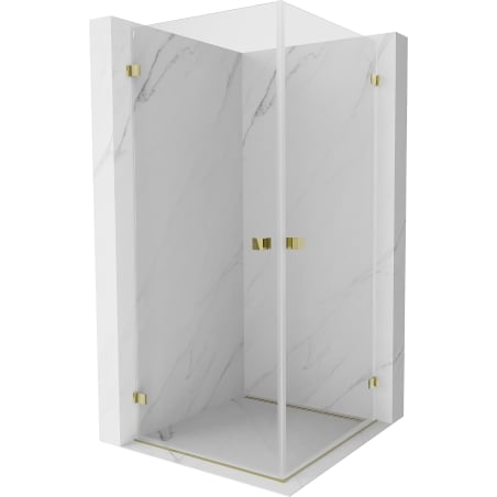 Mexen Lunar-B Duo shower enclosure swing door 75 x 75 cm, transparent, gold - 832-075L-075P-50-00