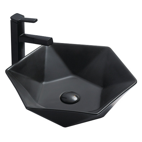 Mexen Mery countertop sink 48 x 41 cm, matte black - 21984885