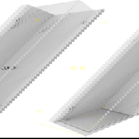 Mexen Lunar-B Duo Hinged Shower Enclosure 85 x 85 cm, Transparent, Gold - 832-085L-085P-50-00