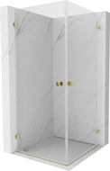 Mexen Lunar-B Duo Hinged Shower Enclosure 85 x 85 cm, Transparent, Gold - 832-085L-085P-50-00