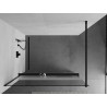 Mexen Kioto+ shower wall with shelf Walk-in 70 x 200 cm, transparent/frosted, black - 800-070-121-70-35
