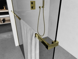 Mexen Uni-R towel rail for shower enclosure, gold - 800-06-50