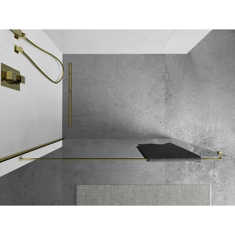 Mexen rail for towels for shower wall, gold - 800-06-50