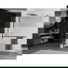 Mexen Kioto+ shower screen with a shelf and rail 90 x 200 cm, Transparent/Frosted 8 mm, Black - 800-090-121-70-35