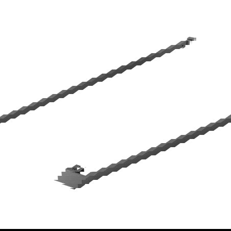 Mexen towel rail for shower wall, brushed gun gray - 800-06-66