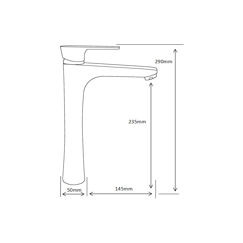 Mexen Axel high basin faucet, chrome - 73810-00