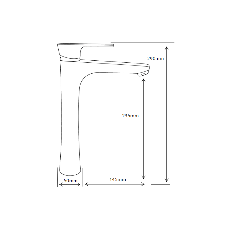 Mexen Axel high basin tap, chrome - 73810-00