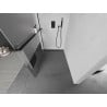 Mexen Kioto+ shower screen with a shelf and rail 110 x 200 cm, Transparent/Frosted 8 mm, Black - 800-110-121-70-35