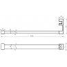 Mexen Uni-R towel rail for shower screen, chrome - 800-06-01