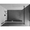 Mexen Kioto+ shower screen with a shelf and rail 110 x 200 cm, Transparent/Frosted 8 mm, Black - 800-110-121-70-35