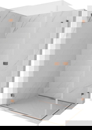 Mexen Lunar-B Duo Hinged Shower Enclosure 90 x 70 cm, Transparent, Rose Gold - 832-090L-070P-60-00