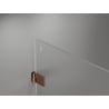 Mexen Lunar-B Duo 90 x 75 cm Hinged Shower Enclosure, Transparent, Rose Gold - 832-090L-075P-60-00