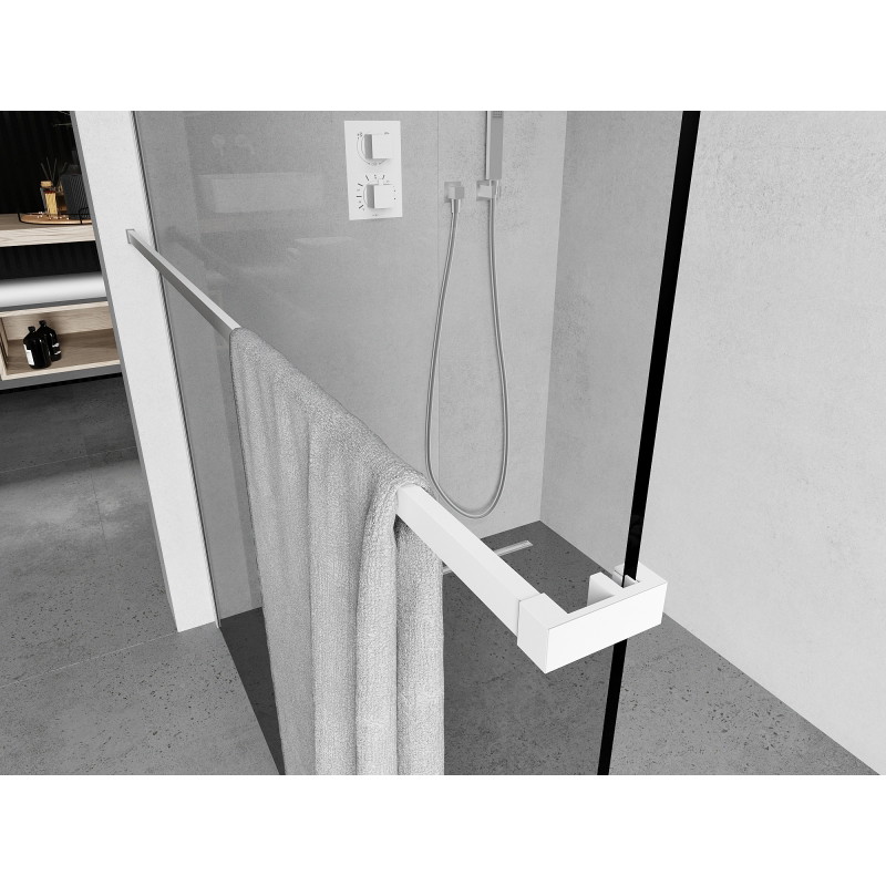Mexen Uni-R towel rail for a shower enclosure, white - 800-06-20