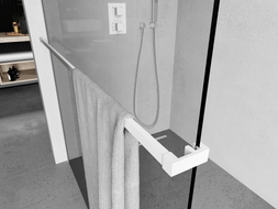 Mexen Uni-R towel rail for a shower enclosure, white - 800-06-20