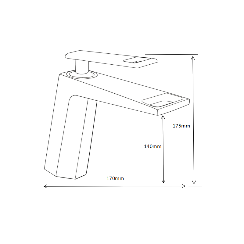 Mexen Topaz washbasin faucet, chrome - 73900-00