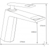 Mexen Topaz washbasin mixer tap, Chrome - 73900-00