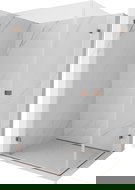 Mexen Lunar-B Duo shower cabin hinged 95 x 90 cm, transparent, rose gold - 832-095L-090P-60-00