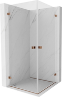 Mexen Lunar-B Duo hinged shower cabin 95 x 95 cm, transparent, pink gold - 832-095L-095P-60-00