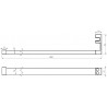 Mexen Uni-R towel rail for a shower enclosure, white - 800-06-20