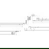 Mexen towel rail for shower wall, rose gold - 800-06-60