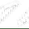 Mexen Lunar T right hinged shower cabin 125 x 70 cm, transparent, black - 834T-125-070-70-00-P