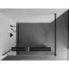 Mexen Kioto+ shower wall with shelf Walk-in 80 x 200 cm, mirror, black - 800-080-121-70-50