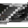 Mexen Kioto+ shower screen with a shelf and rail 100 x 200 cm, Mirror 8 mm, Black - 800-100-121-70-50