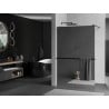 Mexen Kioto+ shower wall with Walk-in shelf 120 x 200 cm, mirror, black - 800-120-121-70-50