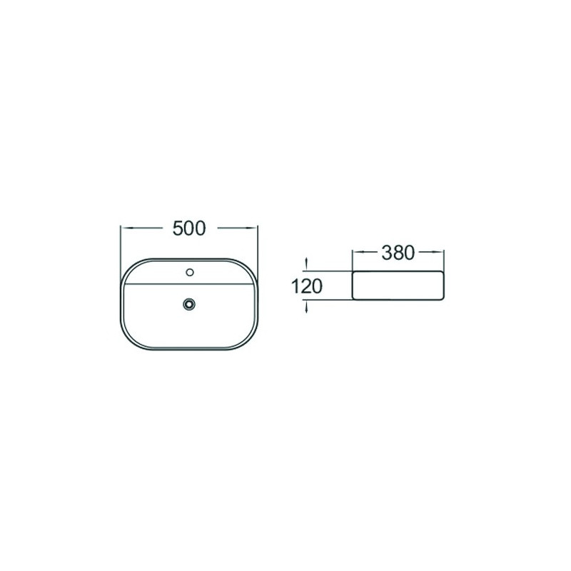 Mexen Iris countertop sink 50 x 38 cm, white - 21995000
