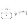 Mexen Iris countertop sink 50 x 38 cm, white - 21995000