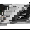 Mexen Kioto+ shower screen with a shelf and rail 120 x 200 cm, Transparent/Black pattern 8 mm, Black - 800-120-121-70-77