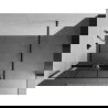 Mexen Kioto+ shower screen with a shelf and rail 120 x 200 cm, Transparent/Black pattern 8 mm, Black - 800-120-121-70-77