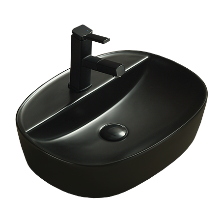 Mexen Iris countertop washbasin 50 x 38 cm, matte black - 21995085