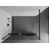 Mexen Kioto+ shower wall with shelf Walk-in 140 x 200 cm, black grid, black - 800-140-121-70-77