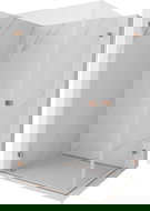 Mexen Lunar-B Duo Hinged Shower Enclosure 90 x 70 cm, Transparent, Brushed Copper - 832-090L-070P-65-00