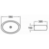 Mexen Abril countertop sink 58 x 39 cm, black - 22015866